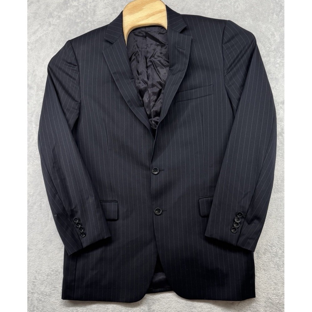 Brooks Brothers Blazer Black Pinstripe 1818 Fitzgerald Estrato Men's 41 L Long